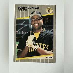 Bobby Bonilla, 3B. Pittsburgh Pirates. 1989 Fleer. No. 203